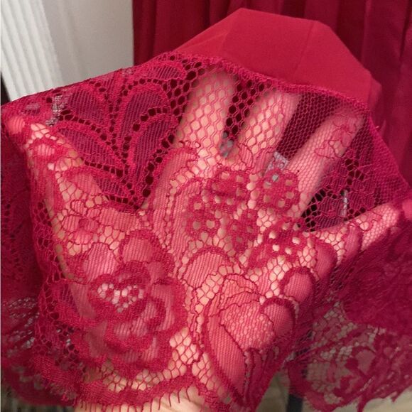 A.l.C. Elegant red Lace Hem Skirt, US0 - Picture 6 of 12